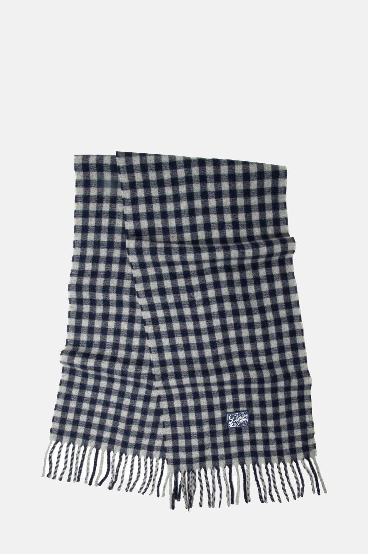 Damson Madder Wool Scarf Willow Gingham.