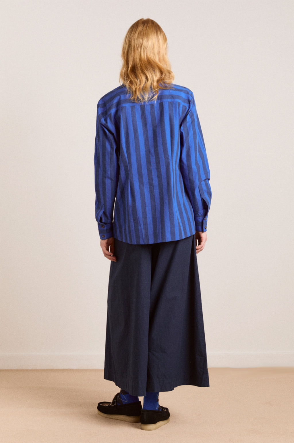 Xenia Shirt Cobalt Stripe