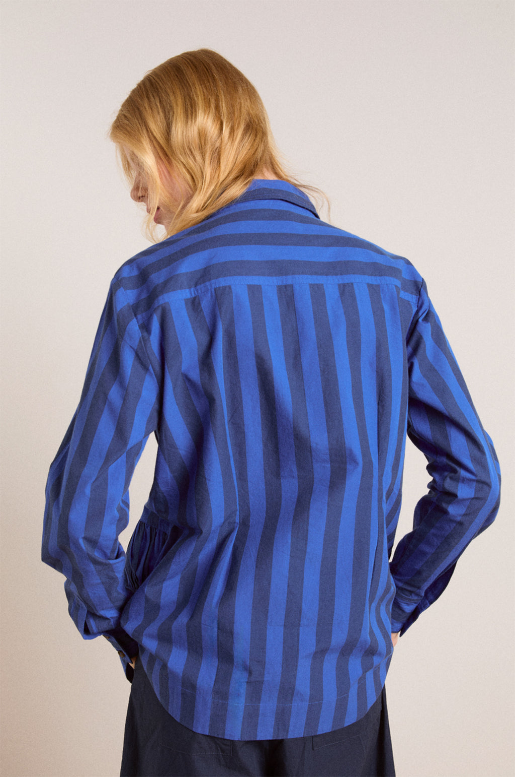 Xenia Shirt Cobalt Stripe