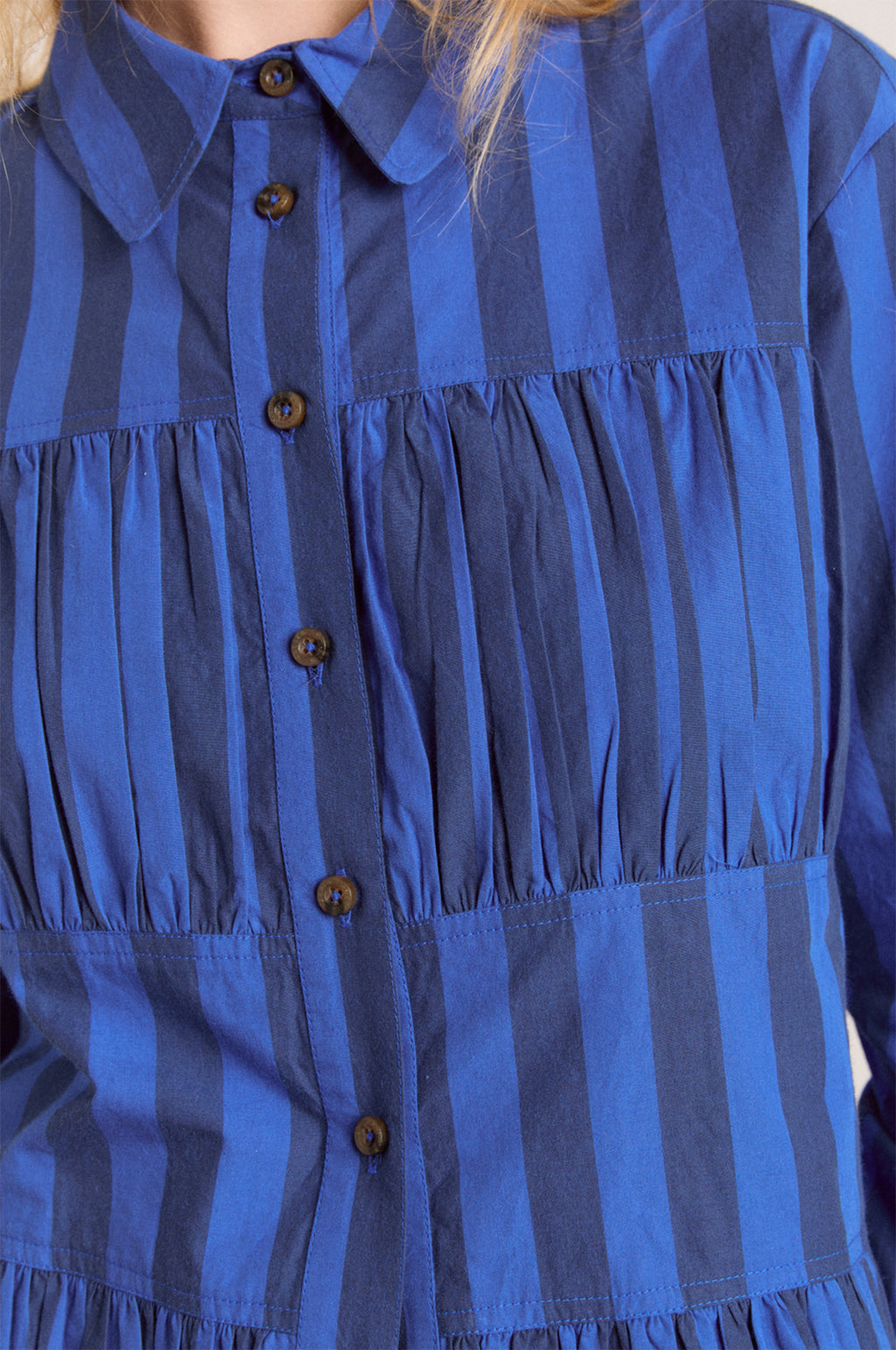 Xenia Shirt Cobalt Stripe