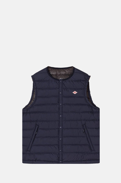 Inner Down Crewneck Vest Navy - M