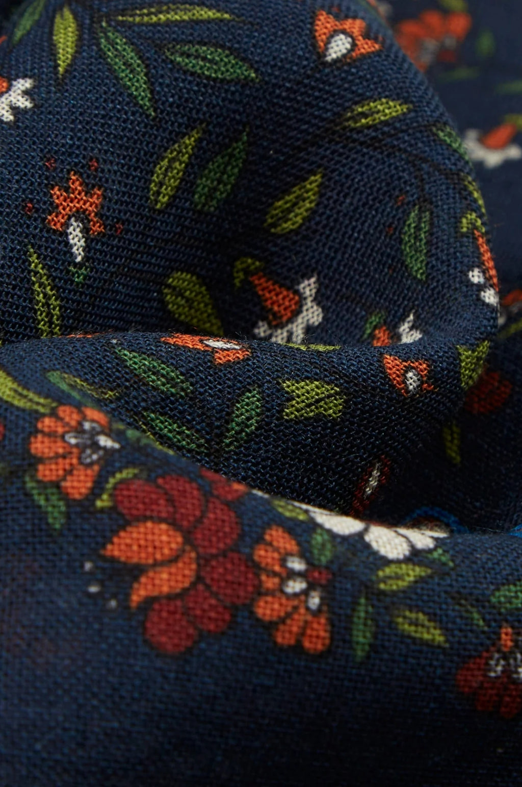 B. of Paradise Wool-Silk Square Scarf Navy