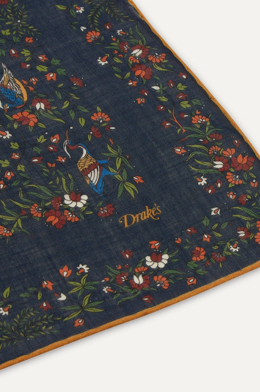 B. of Paradise Wool-Silk Square Scarf Navy