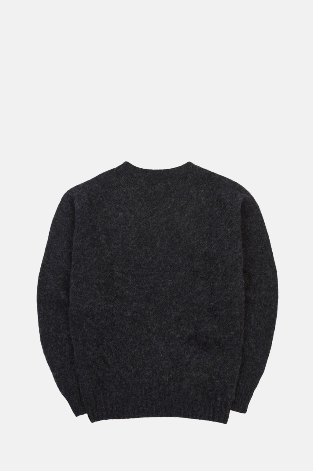 Brushed Shetland Crew Neck Jumper Charcoal