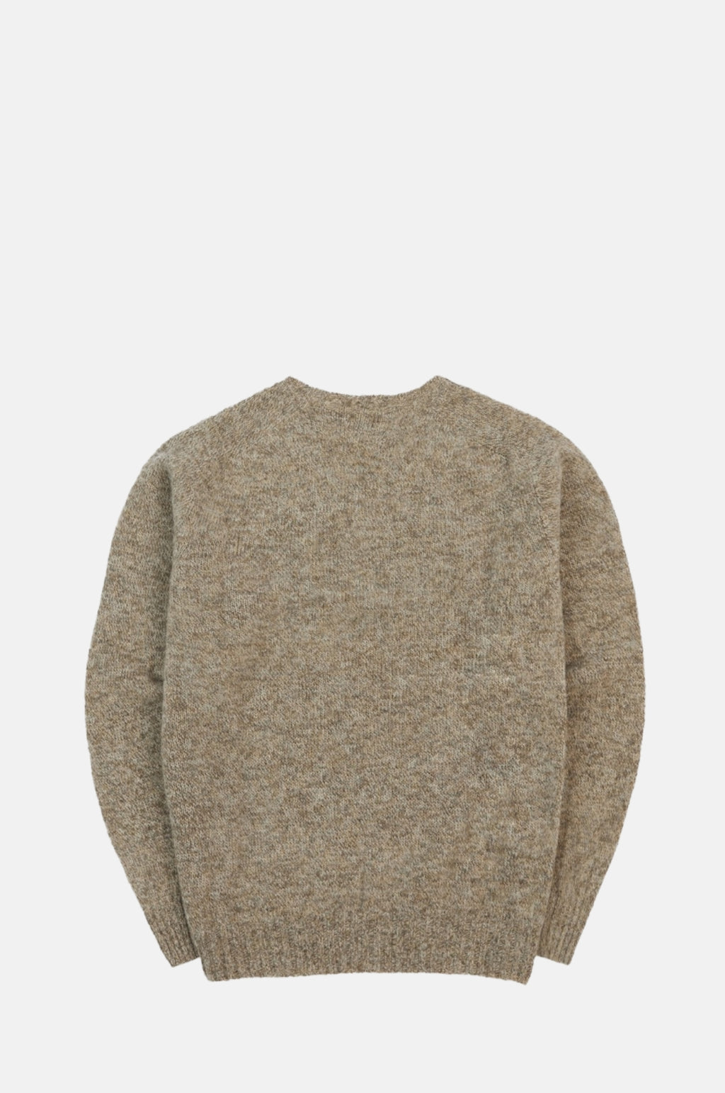 Brushed Shetland Crew Neck Jumper Pebble Grey