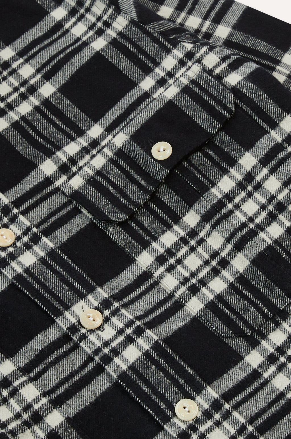 Check Heavy Cotton Work Shirt Navy & Ecru