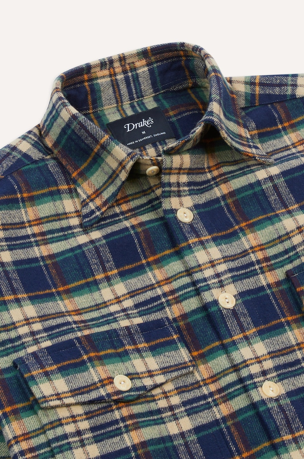 Check Relaxed Block Shirt Indigo