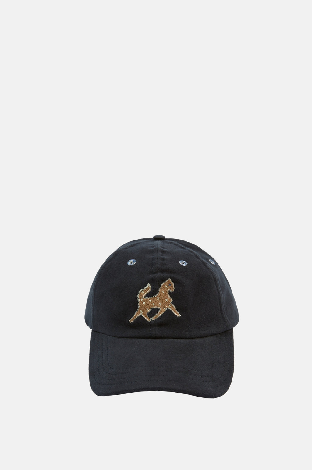 Drake's Horse Applique Moleskin Baseball Cap Dark Navy.