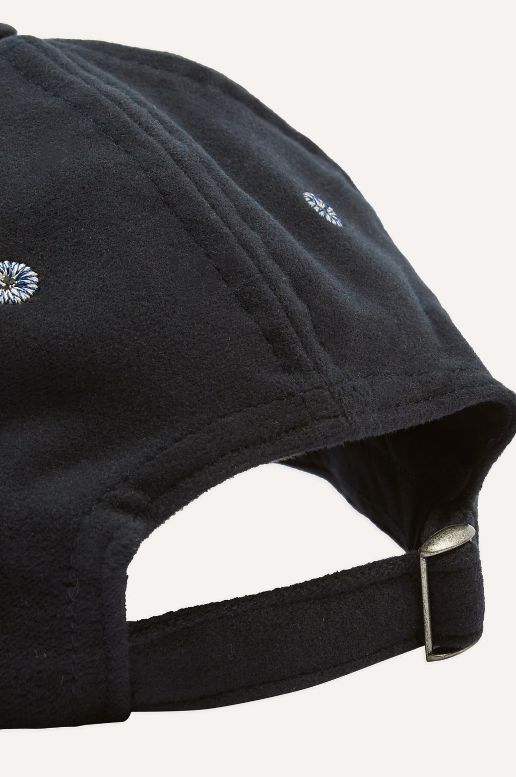 Horse Applique Moleskin Baseball Cap Dark Navy