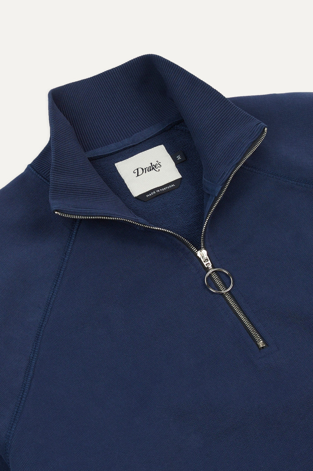 LS Cotton Quarter Zip Sweatshirt Lt Navy