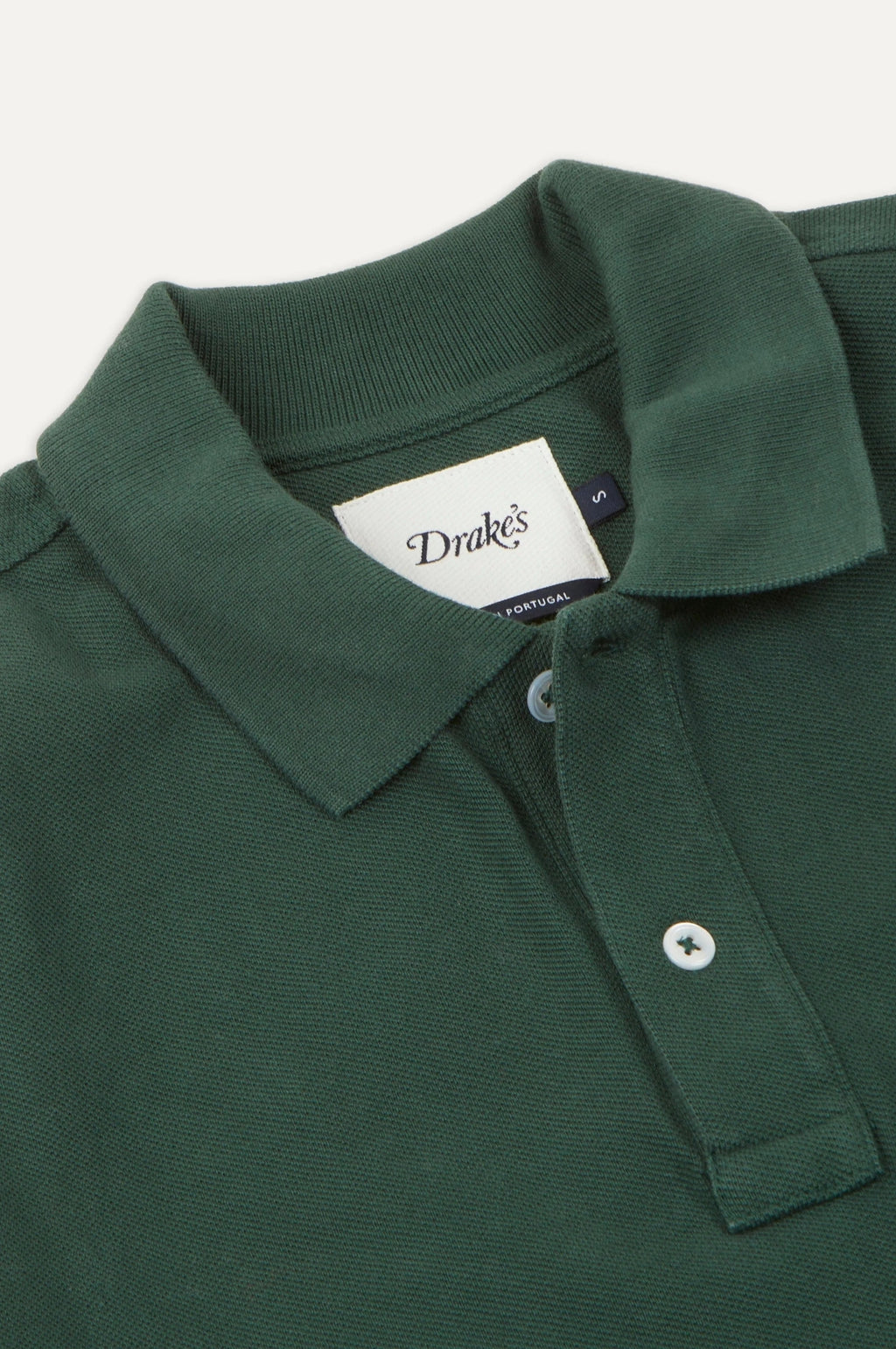 LS Pique Polo Shirt Forest Green