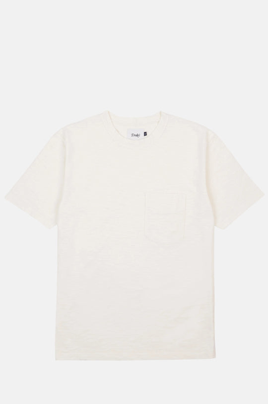 Lightweight SS Cotton Pocket Tee Ant. White