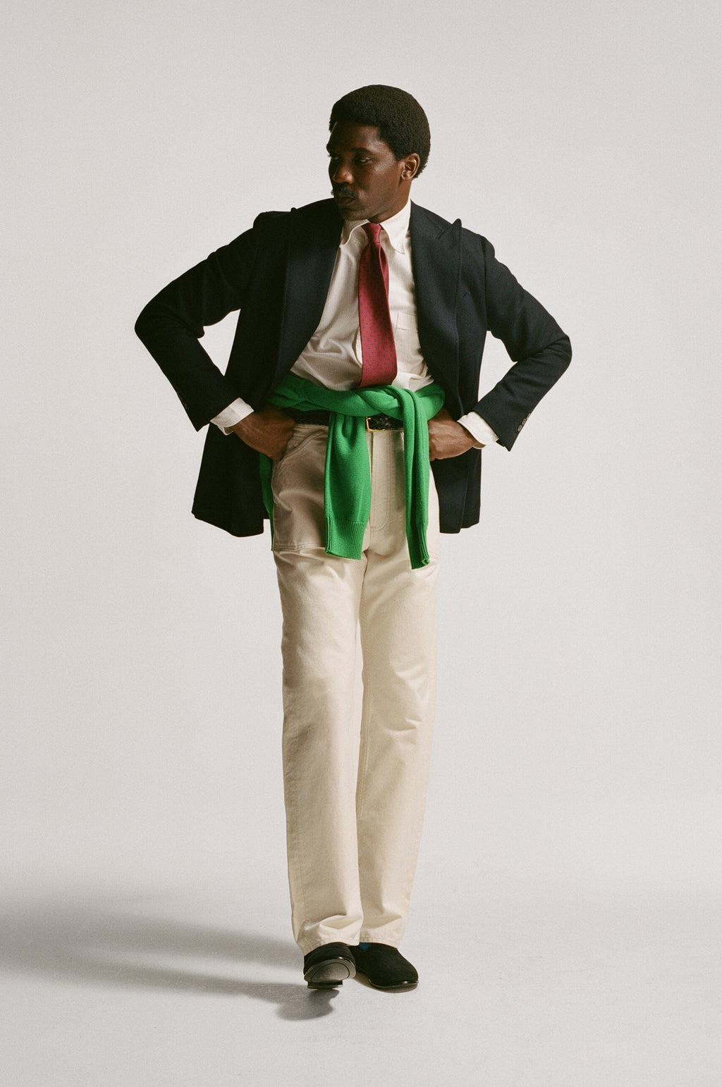Military Satin Naval Pant Ecru