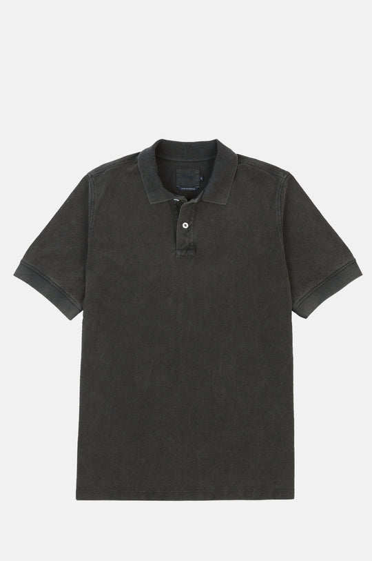 SS Washed Pique Polo Faded Black