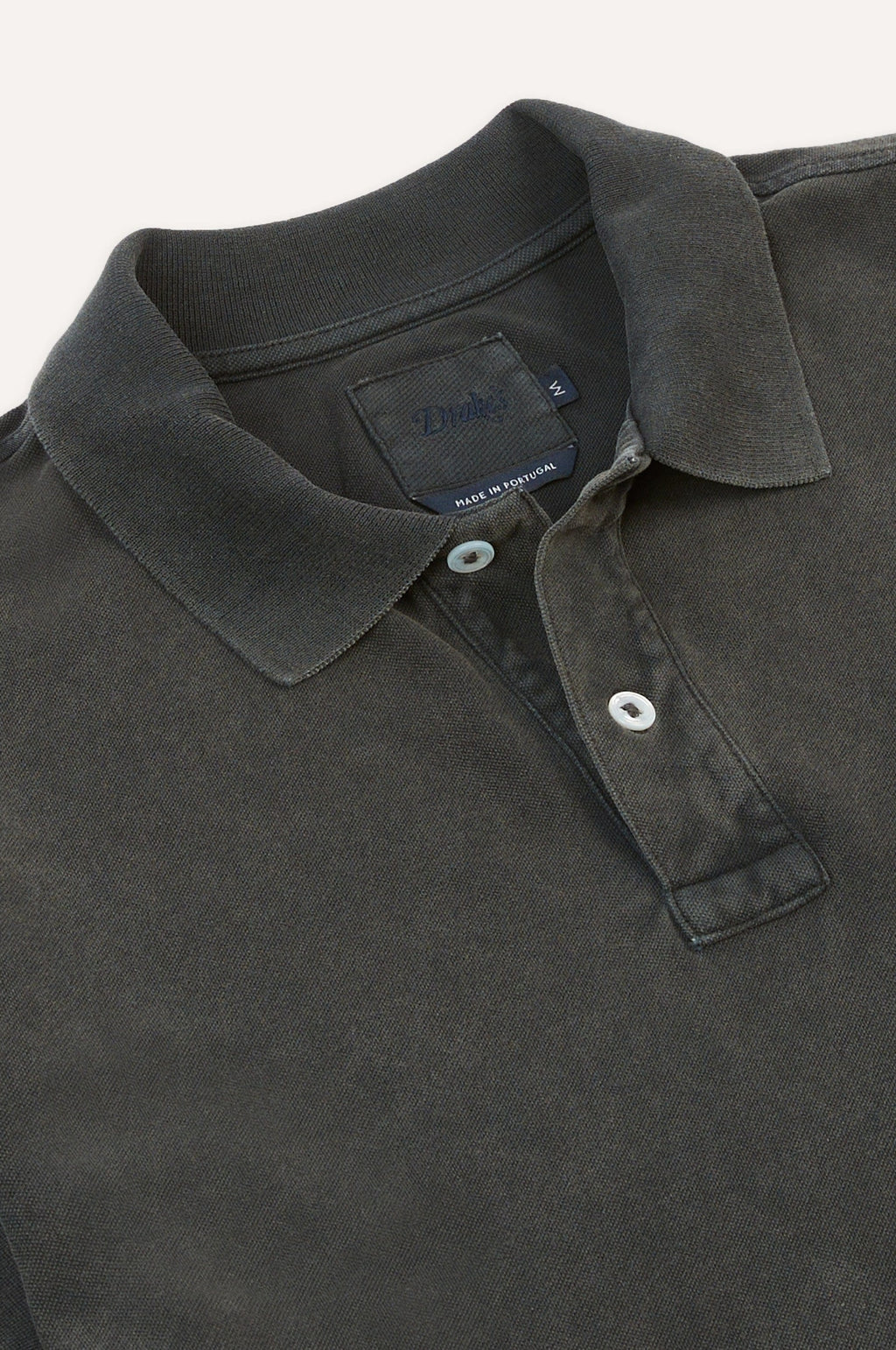 SS Washed Pique Polo Faded Black