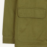 Textured Twill 3-Pocket Overshirt Military Green