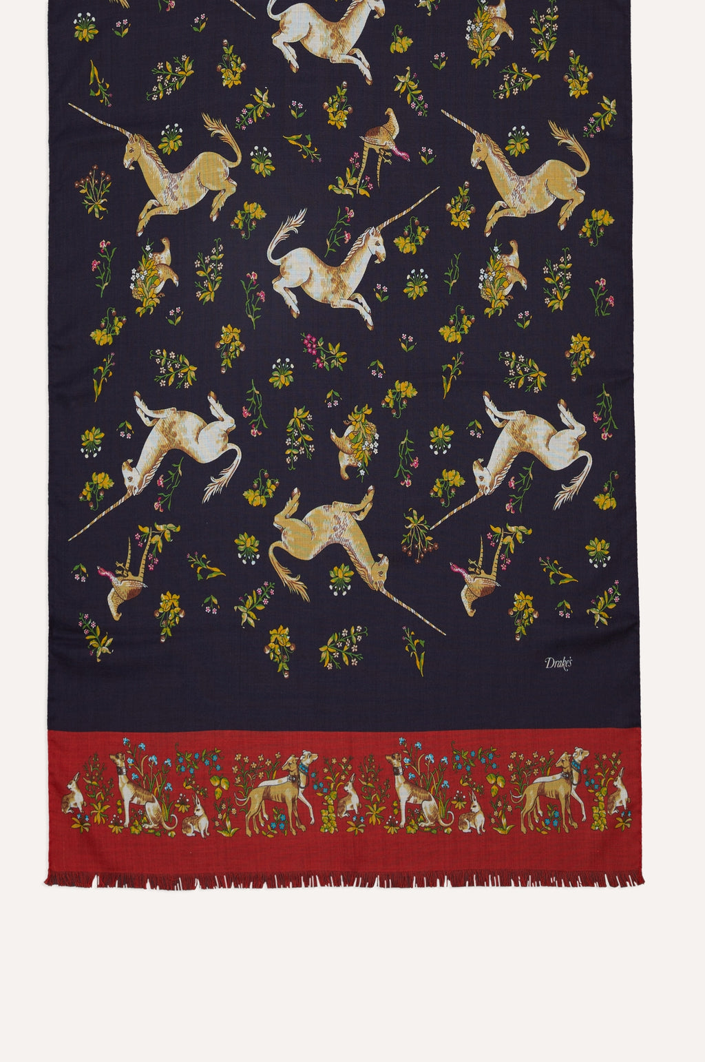 Unicorn Tubular Scarf Navy