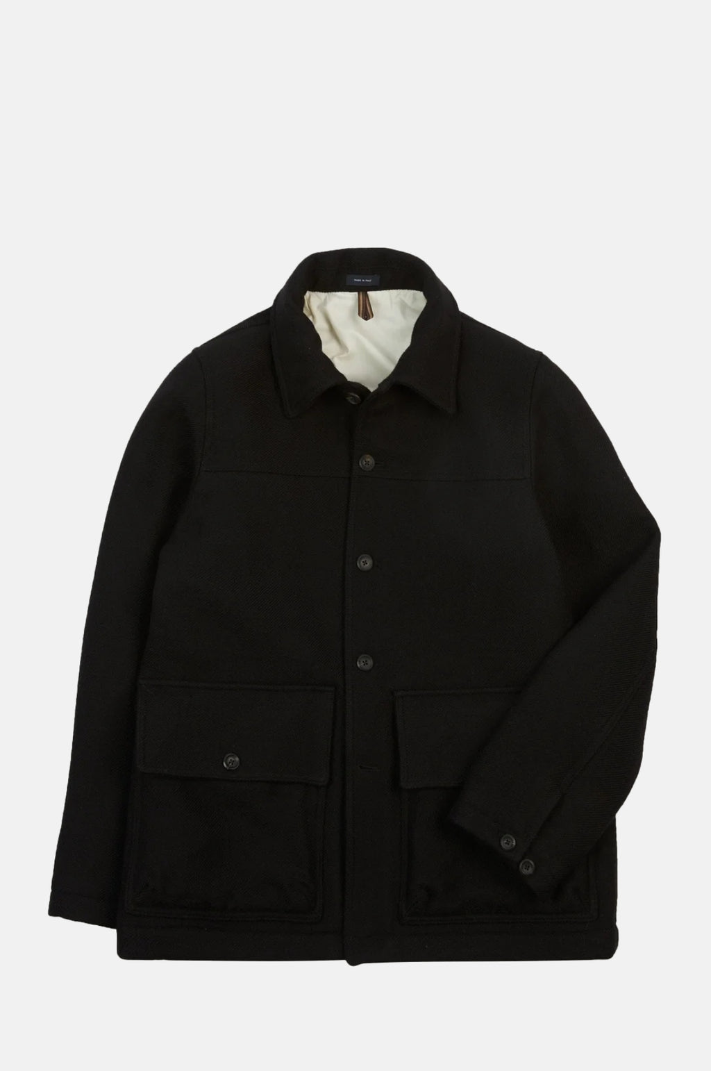 Drake's Wool Donkey Chore Jacket Black.