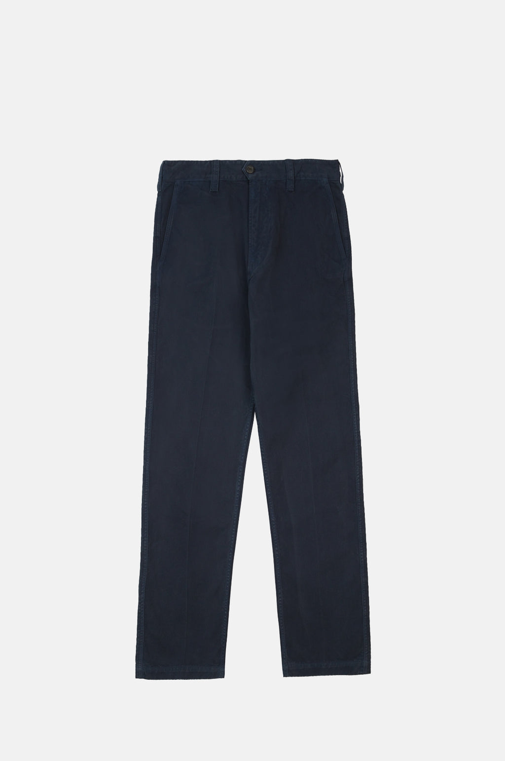 Drake's Peached Flat Front Chino Dark Navy.
