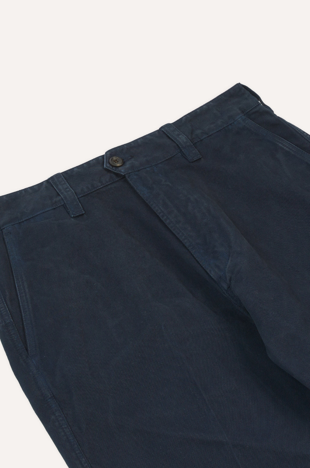 Peached Flat Front Chino Dark Navy