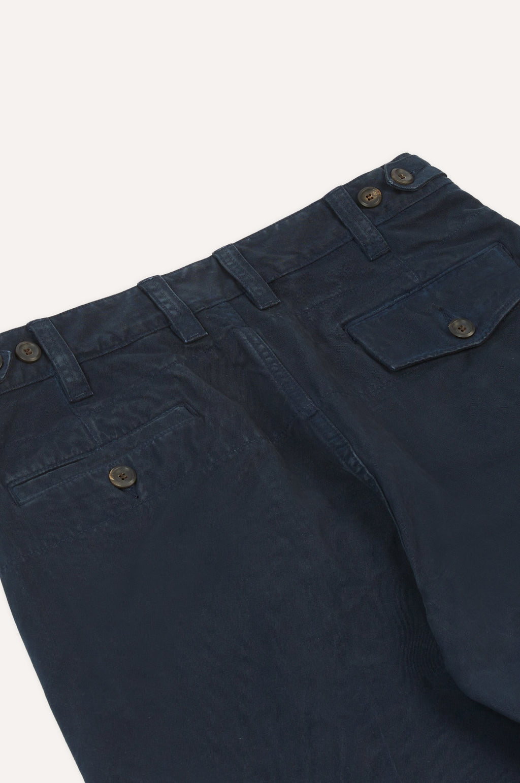 Peached Flat Front Chino Dark Navy