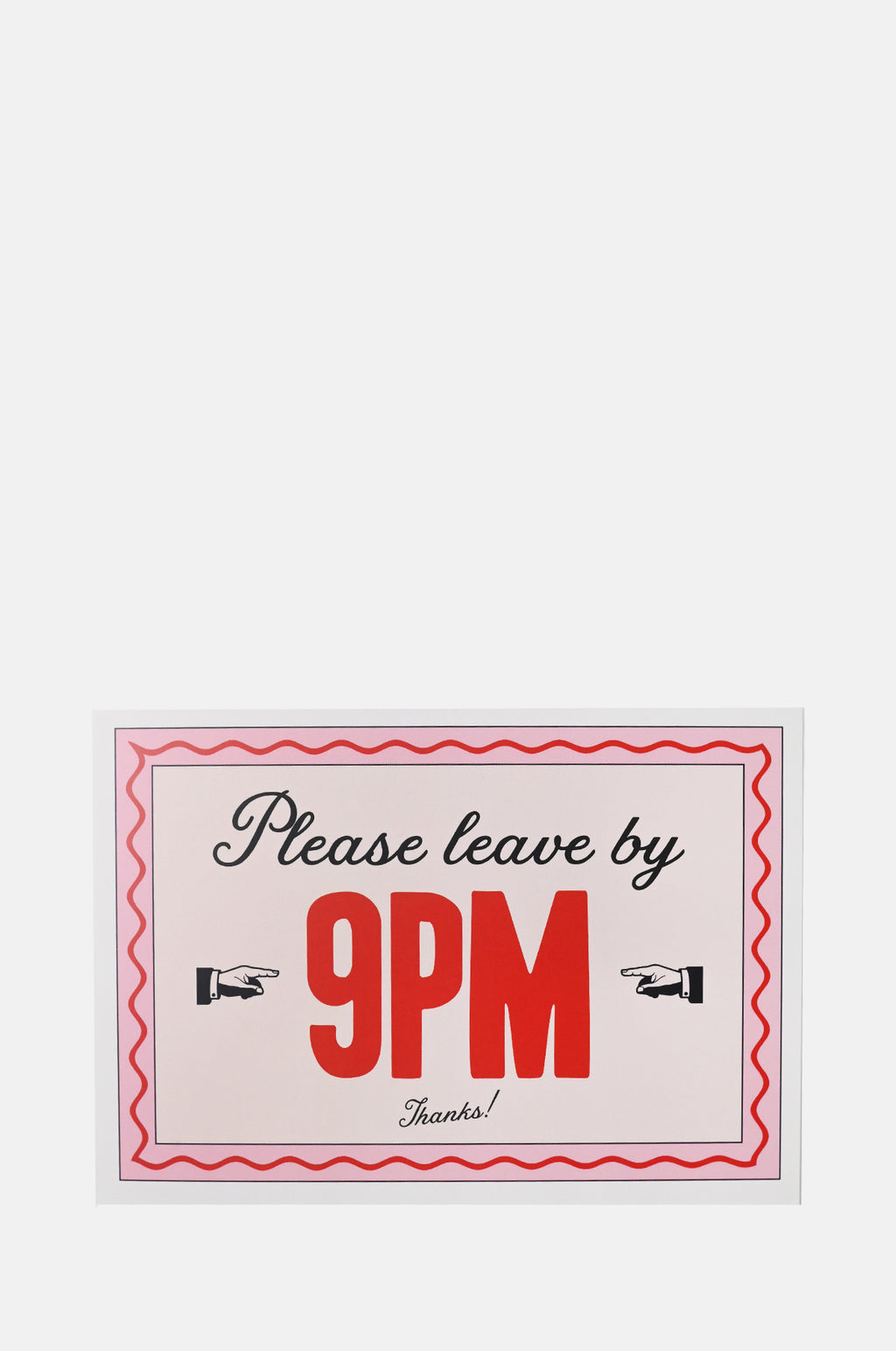 East End Prints 21:00 Card.