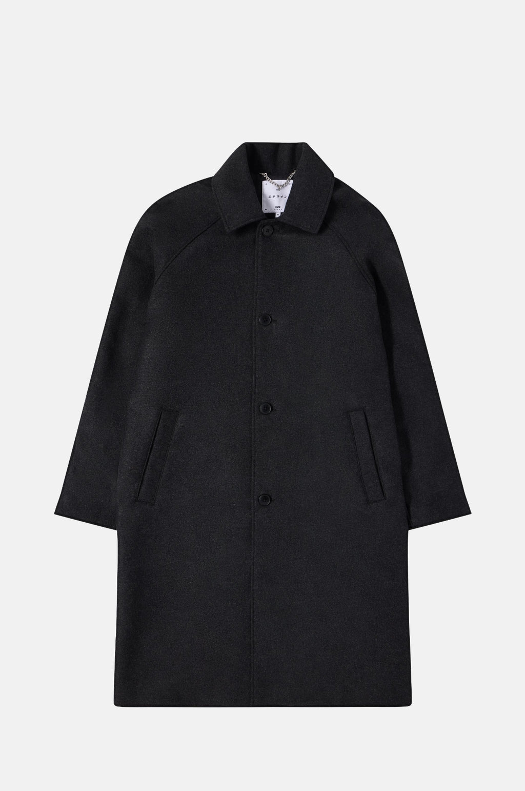 Edwin Mac Wool Coat Dark Grey Marl.