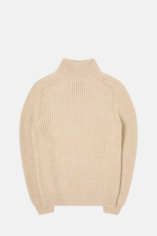 Roni High Collar Sweater Beige