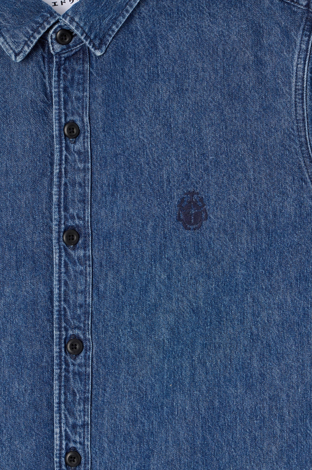 Sebastian Shirt LS Blue Mid Stone Wash