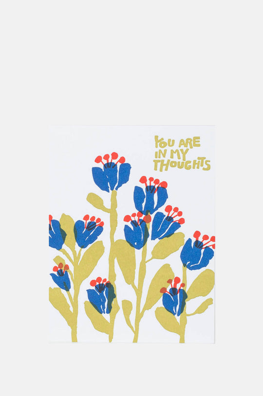 In My Thoughts Flowers Card