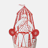 Circus Strongman Stand Up Card