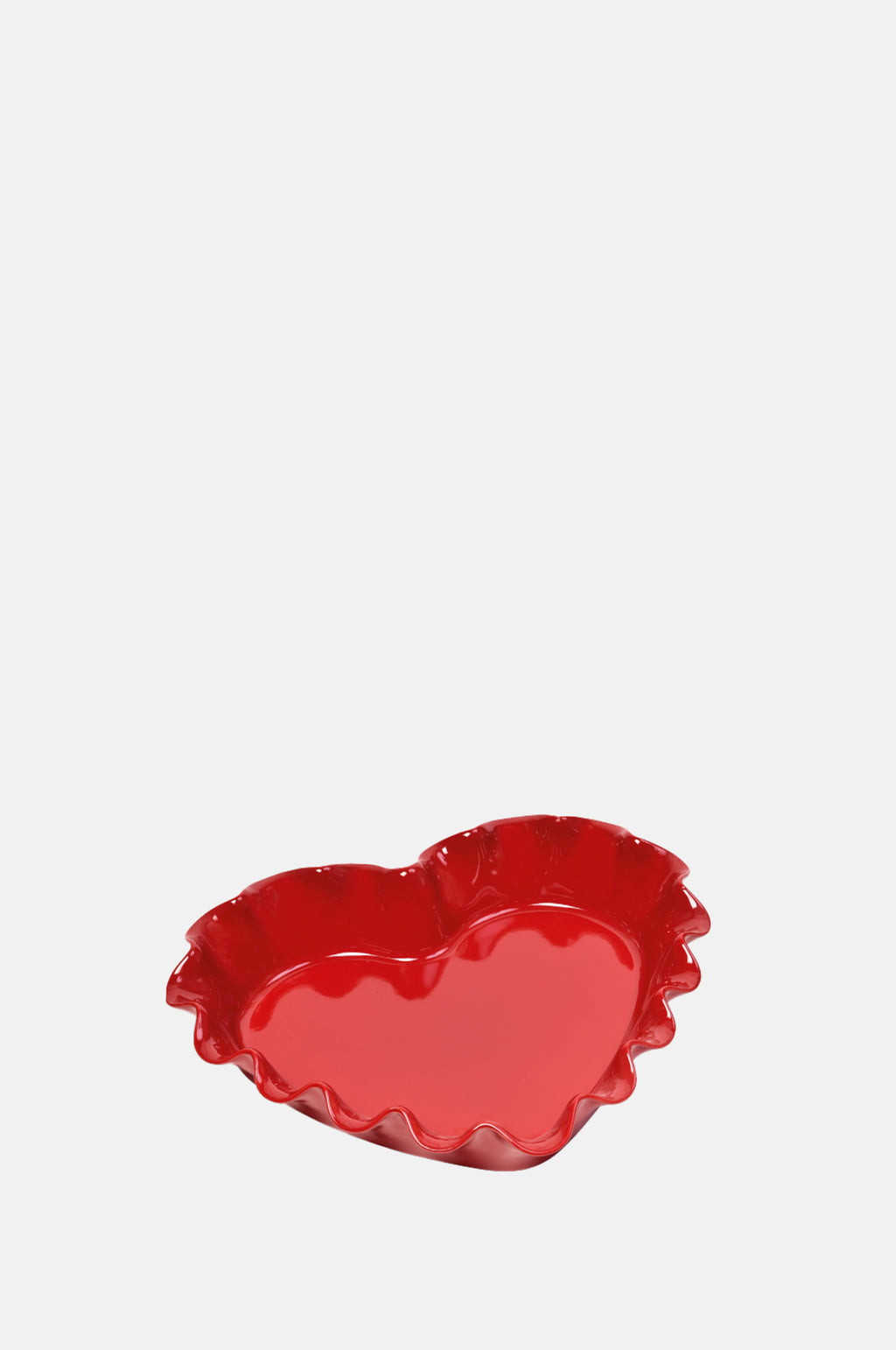 Emile Henry Ruffled Heart Dish Burgundy.
