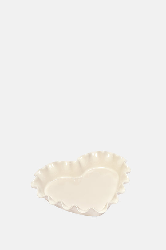 Ruffled Heart Dish Clay