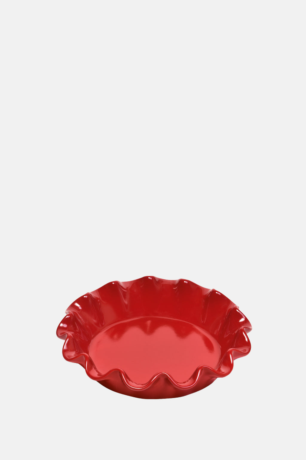 Emile Henry Ruffled Pie Dish Burgundy.