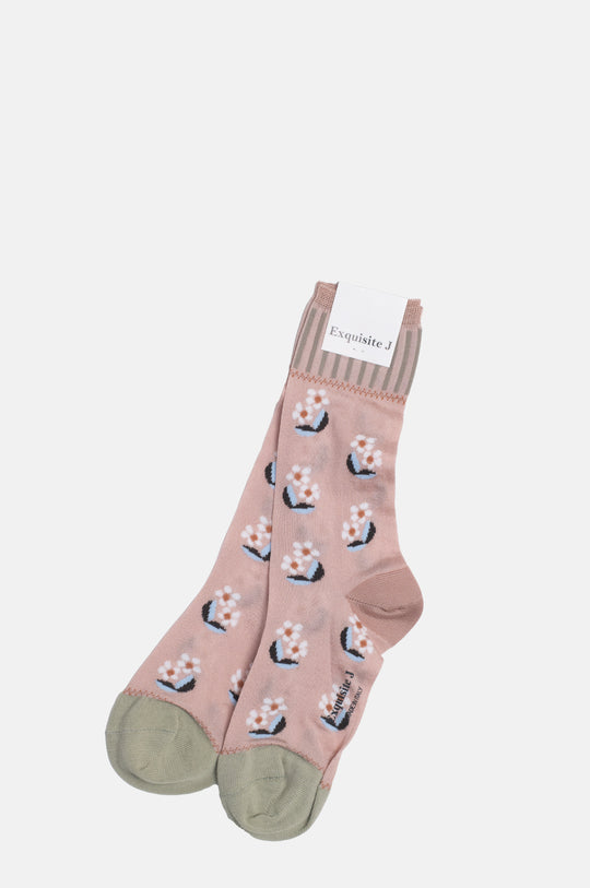 Floral Socks Blush