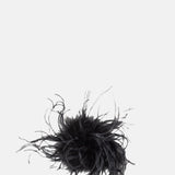 Exquisite J Gallopavero Feather Pin Black.