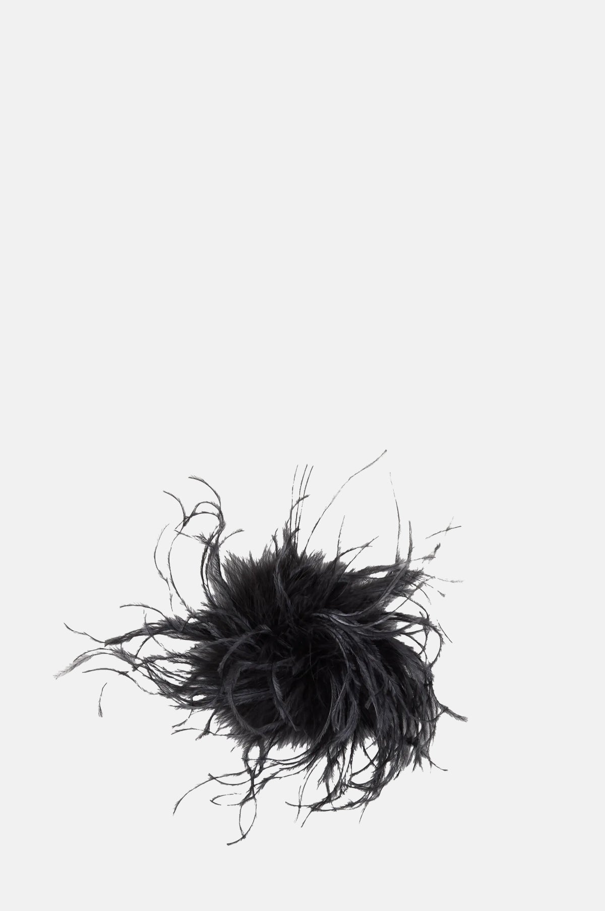 Exquisite J Gallopavero Feather Pin Black.
