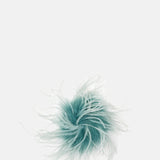 Exquisite J Gallopavero Feather Pin Sea Green.