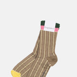 Exquisite J Stripe Socks Yellow.