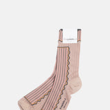 Exquisite J Stripe and Wiggle Socks Pink.