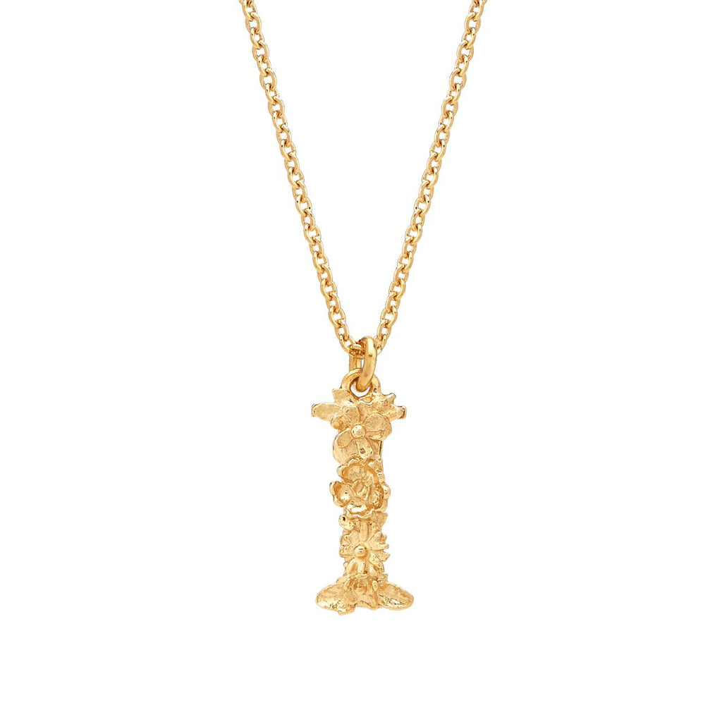 A.M. Floral Alphabet I Necklace Gold