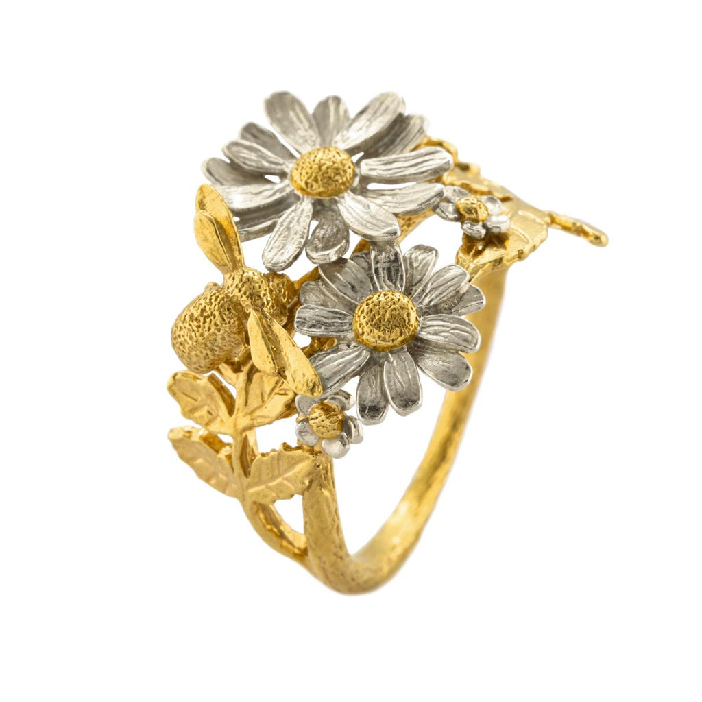 A.M. Spring Posy Bee Cluster Ring