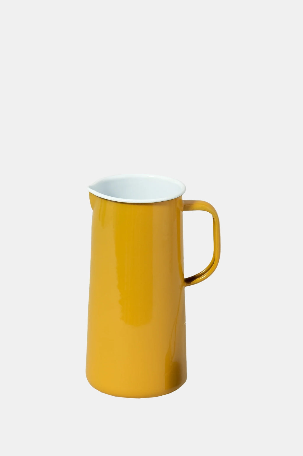 Falcon Enamelware Mustard Yellow 3 Pint Jug.