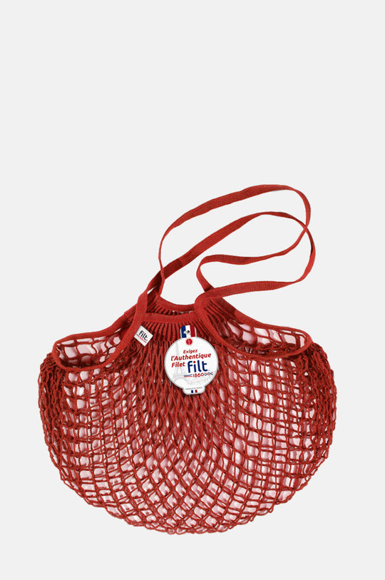 Net Shopping Bag w/Large Handle Rouge