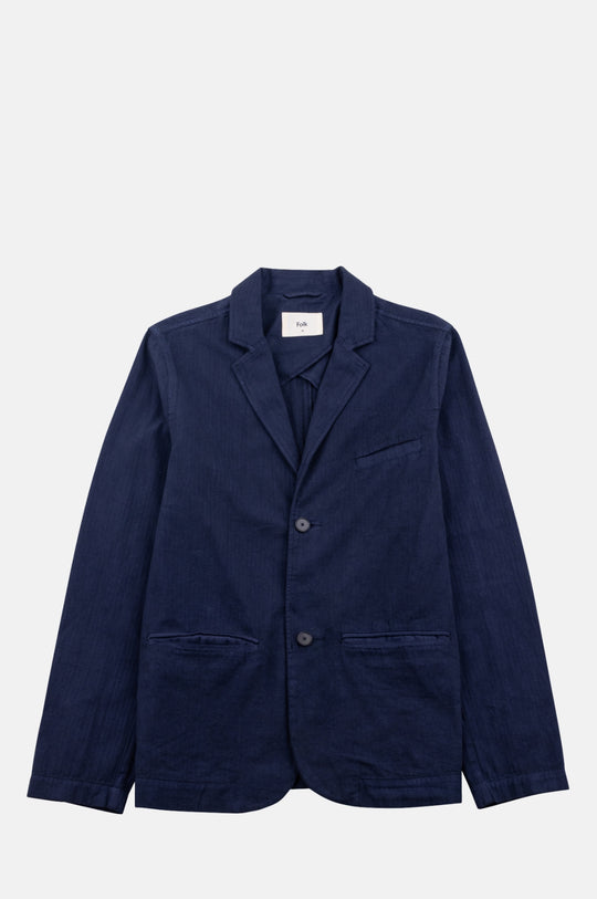 Assembly Blazer Navy Herringbone