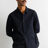 Herringbone Curve Shirt Soft Black
