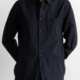 Herringbone Curve Shirt Soft Black