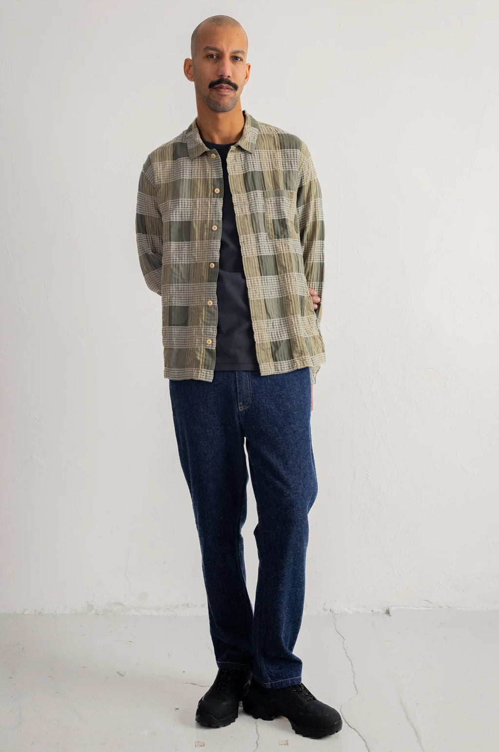 Patch Shirt Sage Multicheck