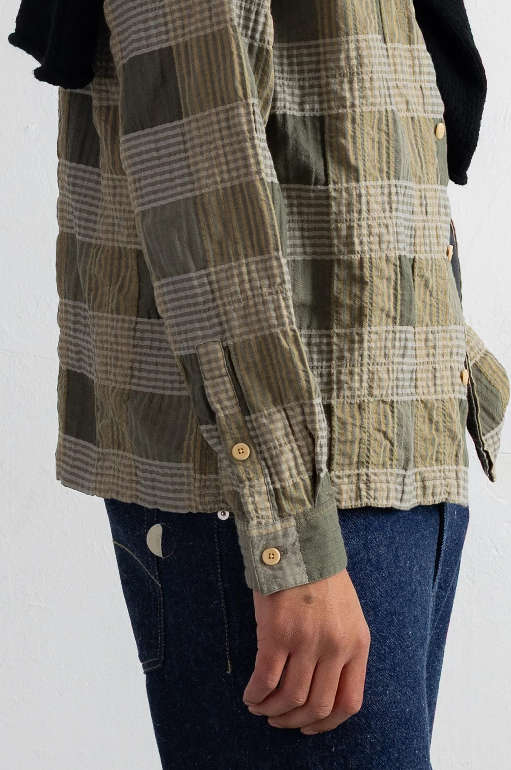 Patch Shirt Sage Multicheck