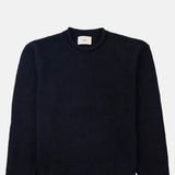 Folk Slouch Crew Black Charcoal Cast Intarsia.